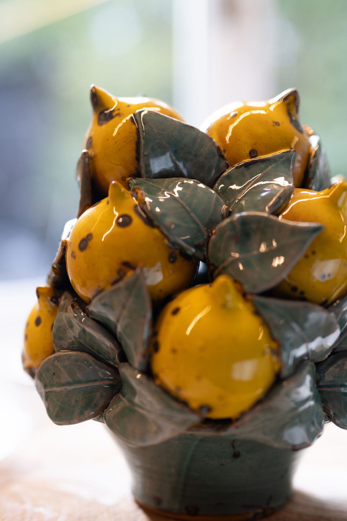 Citronskulptur 25 cm – Håndlavet siciliansk keramik | Nicola Mirenda